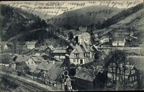 Ak Mellenbach Glasbach im Schwarzatal Thüringen, Gesamtansicht