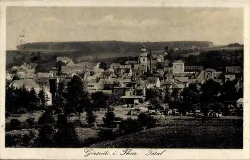 Ak Gößnitz in Thüringen, Gesamtansicht der Stadt