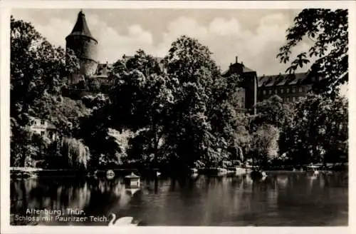 Ak Altenburg in Thüringen, Schloss, Pauritzer Teich