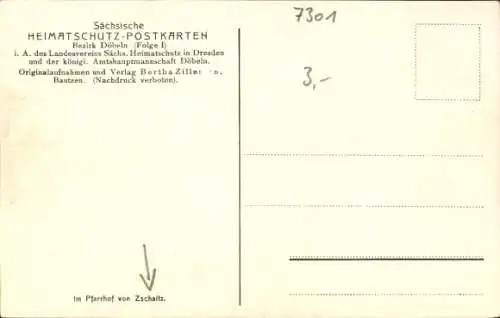 Ak Zschaitz Ottewig in Sachsen, Im Pfarrhof