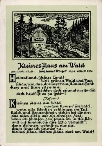 Lied Ak Kleines Haus am Wald, Karl Möller, Herbert Roth