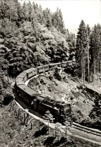 Ak Deutsche Eisenbahn, Dampflok, Harzquerbahn