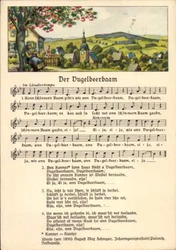 Lied Ak Vogel, Wilhelm, Der Vugelbeerbaam, Kann schönnern Baam gibt's, Landschaftsidylle