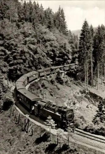 Ak Deutsche Eisenbahn, Dampflok, Harzquerbahn