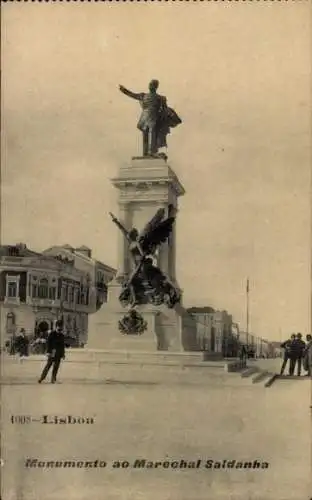 Ak Lisboa Lissabon Portugal, Monumento ao Marechal Saldanha