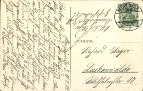 Ak Einfeld Neumünster in Holstein, Uferansicht, Boote