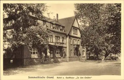 Ak Grund Mohorn Wilsdruff Sachsen, Hotel Gasthof Zu den Linden