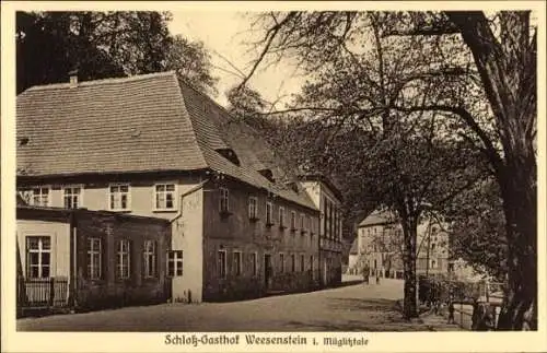 Ak Weesenstein Müglitztal in Sachsen, Schloss Gasthof