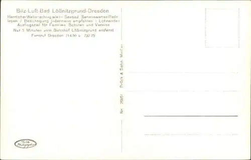 Ak Lößnitz Radebeul Sachsen, Lößnitzgrund, Bilz Luft Bad, Wirtschaftsgebäude