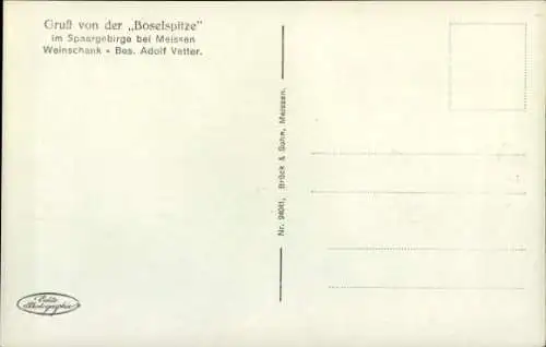 Ak Meißen an der Elbe, Boselspitze