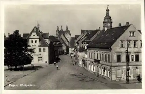 Ak Pegau in Sachsen, Königsplatz