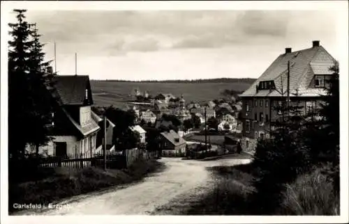 Ak Carlsfeld Eibenstock im Erzgebirge, Blick auf den Ort