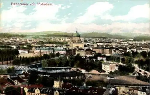 Ak Potsdam in Brandenburg, Panorama vom Brauhausberg