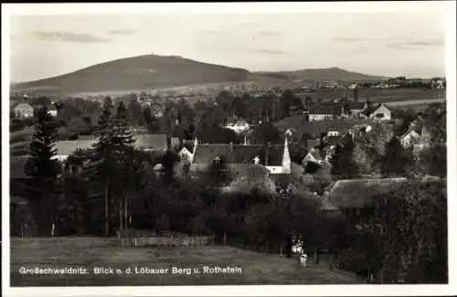 Ak Großschweidnitz in Sachsen, Blick nach dem Löbauer Berg und Rothstein