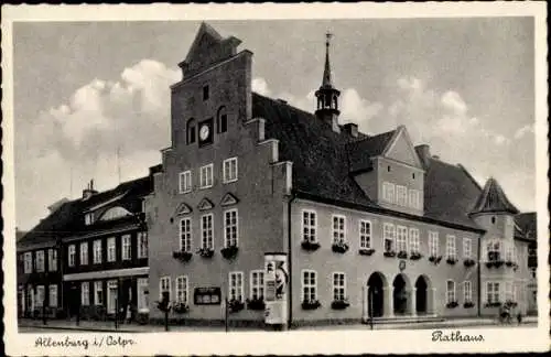 Ak Druschba Allenburg Ostpreußen, Rathaus