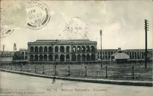 Ak Colombo Ceylon Sri Lanka, Militärkaserne