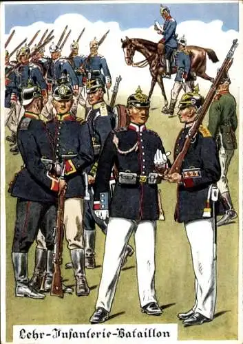 Künstler Ak Pietsch, Paul, Lehr Infanterie Bataillon, Uniformen, Gewehre