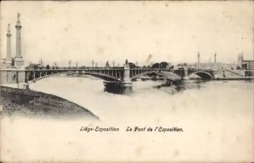 Ak Lüttich Lüttich Wallonien, Weltausstellung 1905, Brücke