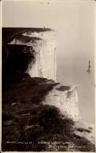 Ak Eastbourne East Sussex England, Beachy Head, Kreidefelsen