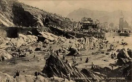 Ak Ilfracombe Devon England, Wildersmouth Beach