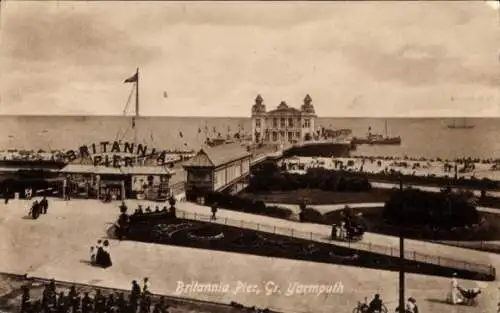 Ak Great Yarmouth, Norfolk, England, Britannia Pier