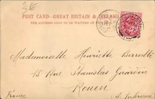 Ak Cardiff Wales, St. Johns Kirche