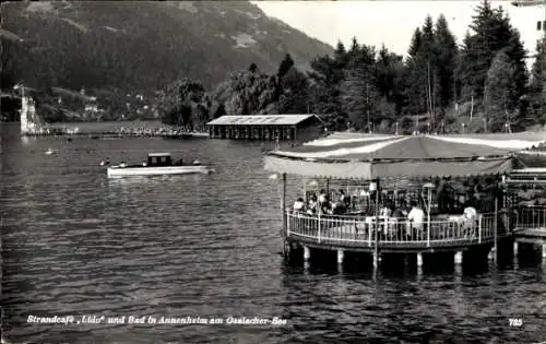 Ak Annenheim am Ossiachersee Kärnten, Strandcafé Lido, Bad