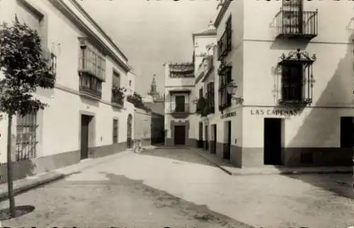 Ak Sevilla Andalusien Spanien, Barrio Santa Cruz, Las Cadenas