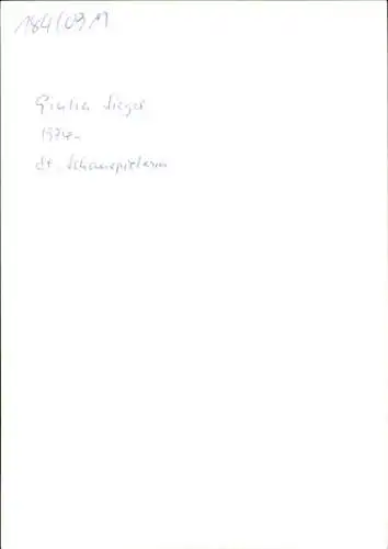 Ak Schauspielerin Giulia Siegel, Portrait, Autogramm