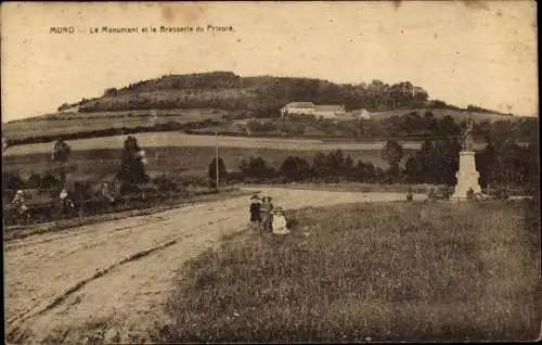 Ak Muno Florenville Wallonien Luxemburg, Denkmal, Brasserie du Prieure