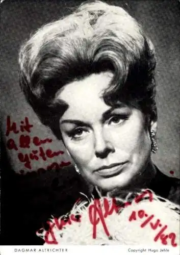 Ak Schauspielerin Dagmar Altrichter, Portrait, Autogramm