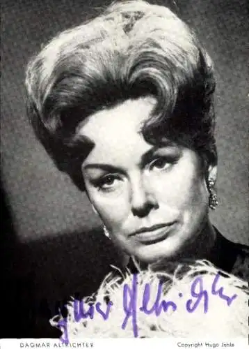 Ak Schauspielerin Dagmar Altrichter, Portrait, Autogramm