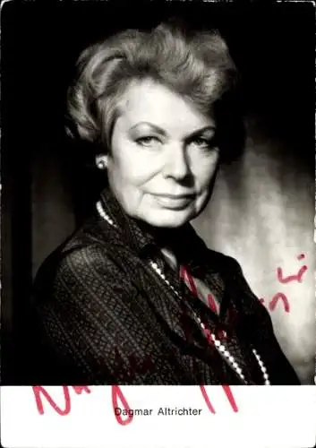 Ak Schauspielerin Dagmar Altrichter, Portrait, Autogramm