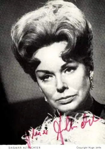 Ak Schauspielerin Dagmar Altrichter, Portrait, Autogramm