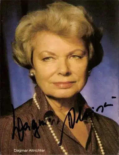 Ak Schauspielerin Dagmar Altrichter, Portrait, Autogramm