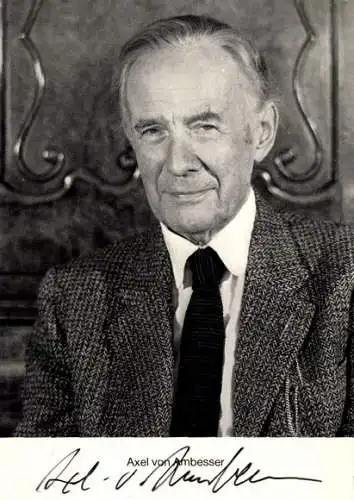 Ak Schauspieler Axel von Ambesser, Portrait, Autogramm