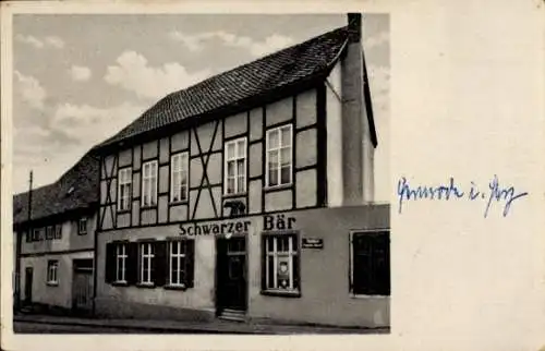 Ak Gernrode Quedlinburg im Harz, Gasthaus Schwarzer Bär