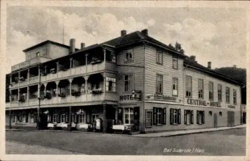 Ak Bad Suderode Quedlinburg im Harz, Central Hotel