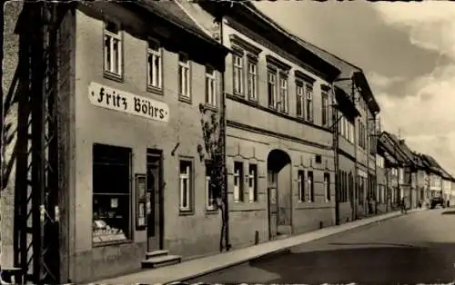 Ak Wiehe im Kyffhäuserkreis, Wilhelm Pieck Straße, Geschäft Fritz Böhrs