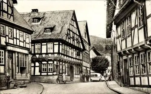 Ak Stolberg im Harz, Gasthaus Kupfer, Fachwerkhäuser