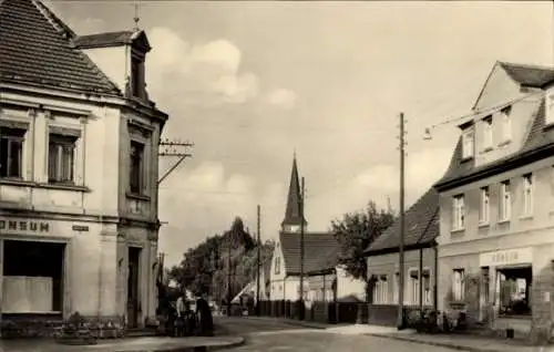 Ak Beilrode in Sachsen, Ernst Thälmann Straße, Konsum