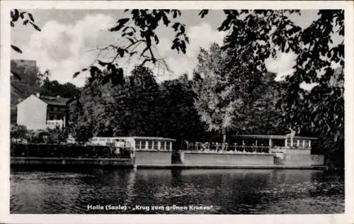 Ak Halle an der Saale, Krug zum grünen Kranze