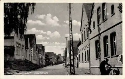 Ak Kreisfeld Hergisdorf in Sachsen Anhalt, Hauptstraße