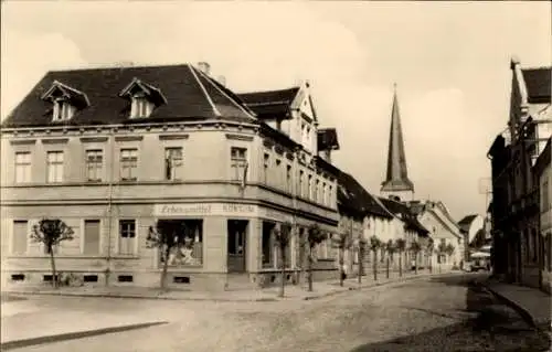 Ak Sandersleben in Anhalt, Friedensstraße, Lebensmittel Konsum