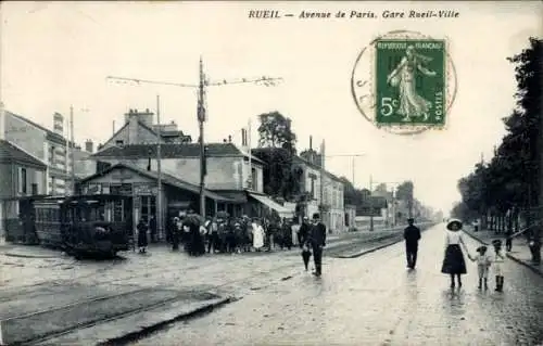 Ak Rueil Hauts-de-Seine, Avenue de Paris, Gare Rueil-Ville