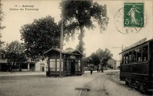 Ak Antoine Hauts-de-Seine, Straßenbahnhaltestelle