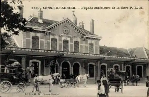 Ak Lons le Saunier Jura, Gare, Kutsche