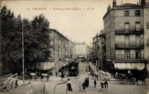 Ak Valence Drôme, Faubourg Saint-Jacques