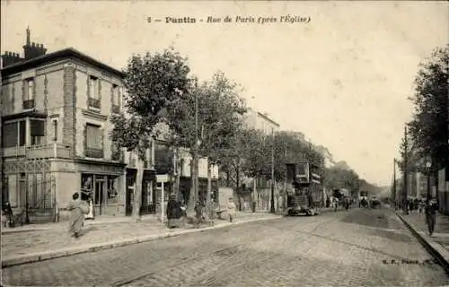 Ak Pantin Seine Saint Denis, Rue de Paris