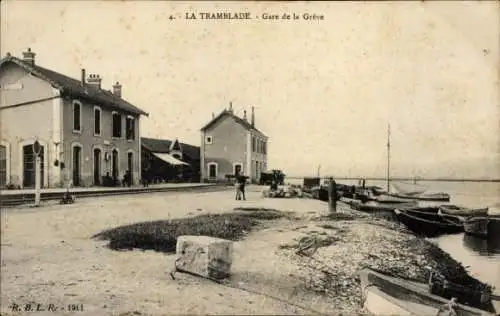 Ak La Tremblade Charente Maritime, Gare de la Greve